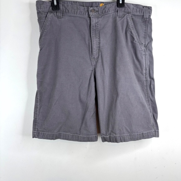 Carhartt Carpenter Shorts Mens Size 38 Gray Relaxed Fit Workwear Utility Outdoor - Picture 1 of 9